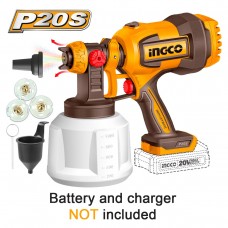 INGCO Πιστόλι Βαφής Μπαταρίας 20V Li-Ion SOLO (Με Λειτουργία Φυσητήρα) CSGLI2004 INGCO Πιστόλι Βαφής Μπαταρίας 20V Li-Ion SOLO (Με Λειτουργία Φυσητήρα) CSGLI2004